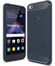 Huawei P8 Lite (2017) Geborsteld TPU Hoesje Blauw