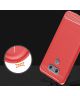 LG G6 Geborsteld TPU Hoesje Rood