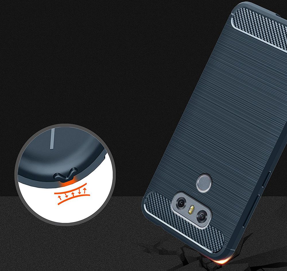 LG G6 Geborsteld TPU Hoesje Blauw afbeelding 5