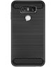 LG G6 Geborsteld TPU Hoesje Zwart