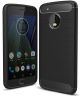 Motorola Moto G5 Geborsteld TPU Hoesje Zwart