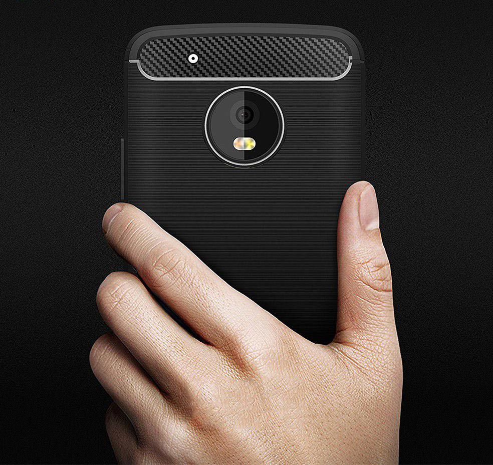 Motorola Moto G5 Geborsteld TPU Hoesje Zwart afbeelding 7