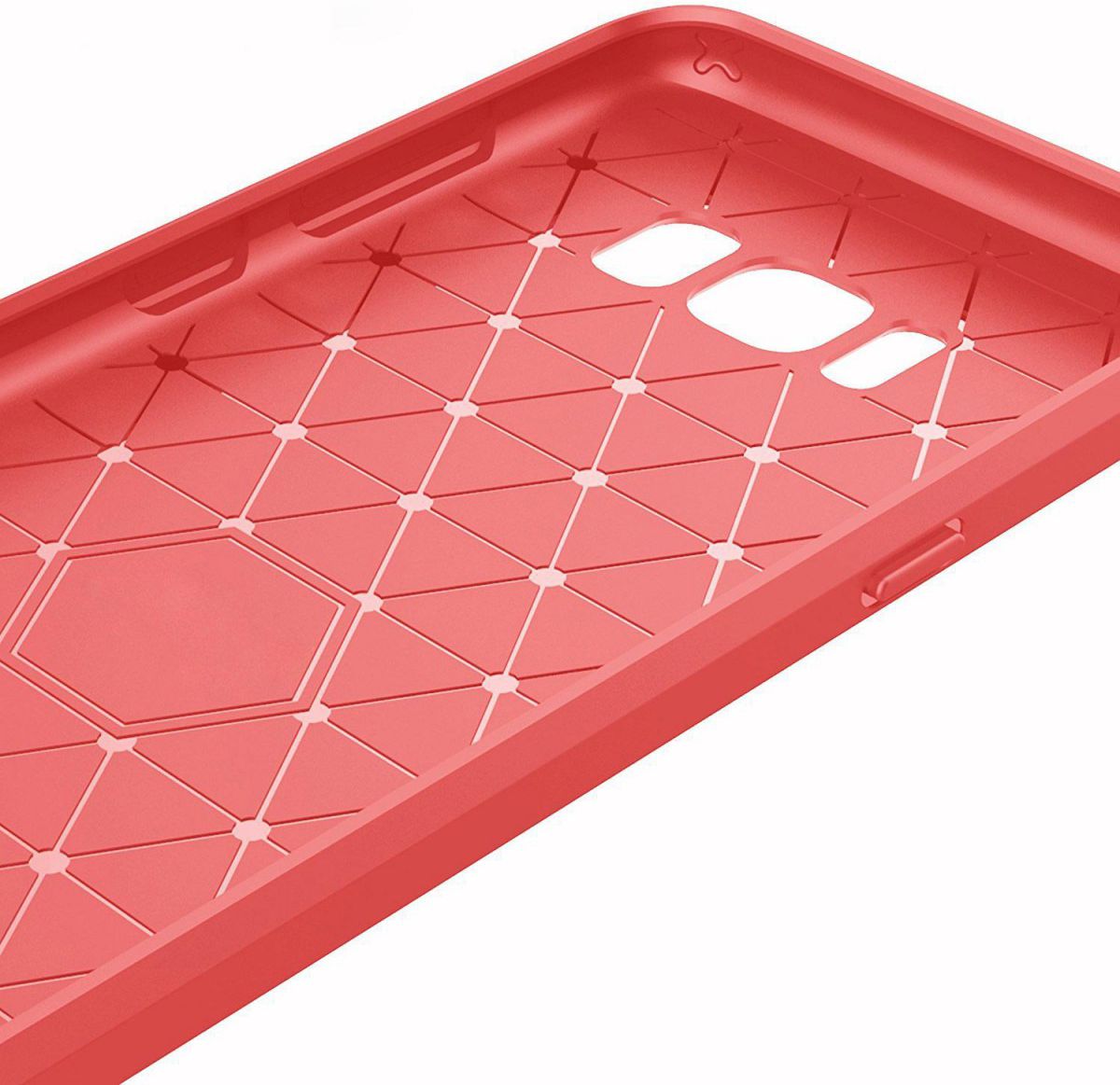 Samsung Galaxy S8 Geborsteld TPU Hoesje Rood afbeelding 4