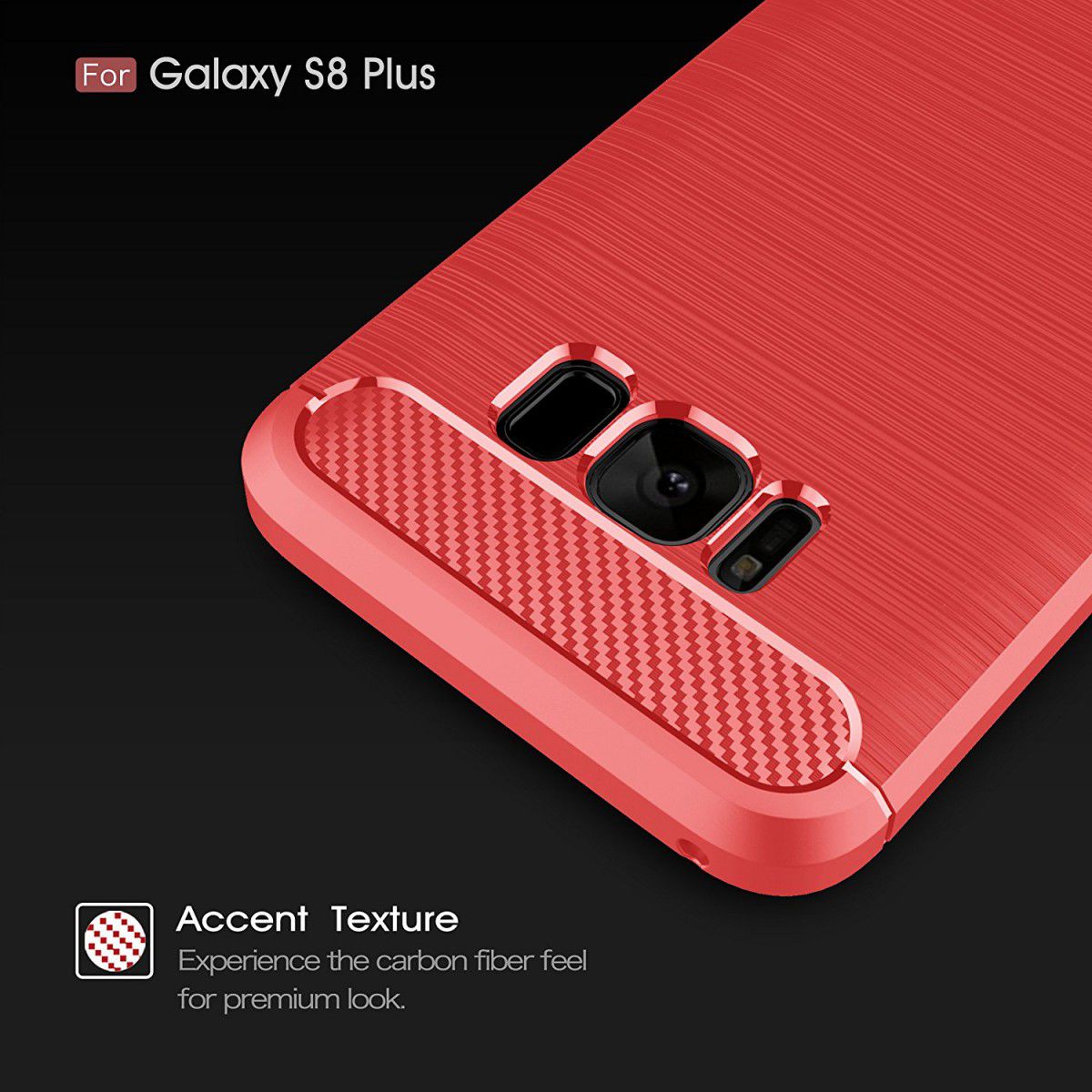 Samsung Galaxy S8 Plus Geborsteld TPU Hoesje Rood afbeelding 7