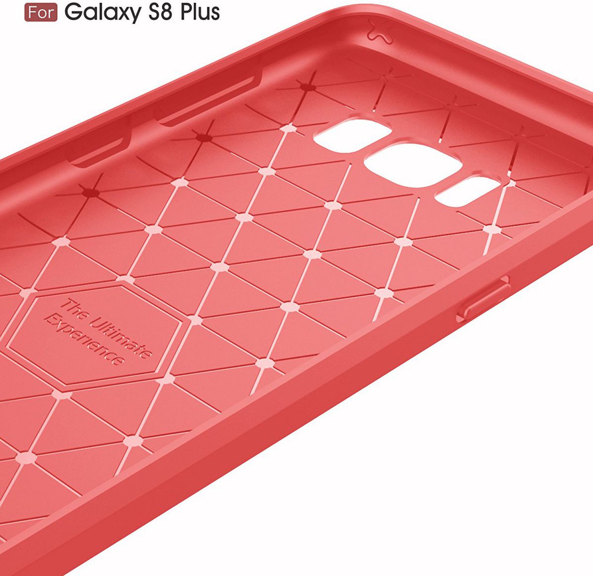 Samsung Galaxy S8 Plus Geborsteld TPU Hoesje Rood afbeelding 8
