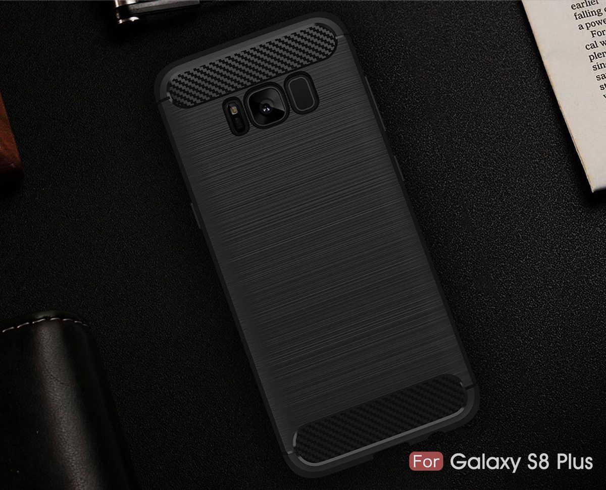 Samsung Galaxy S8 Plus Geborsteld TPU Hoesje Blauw afbeelding 7