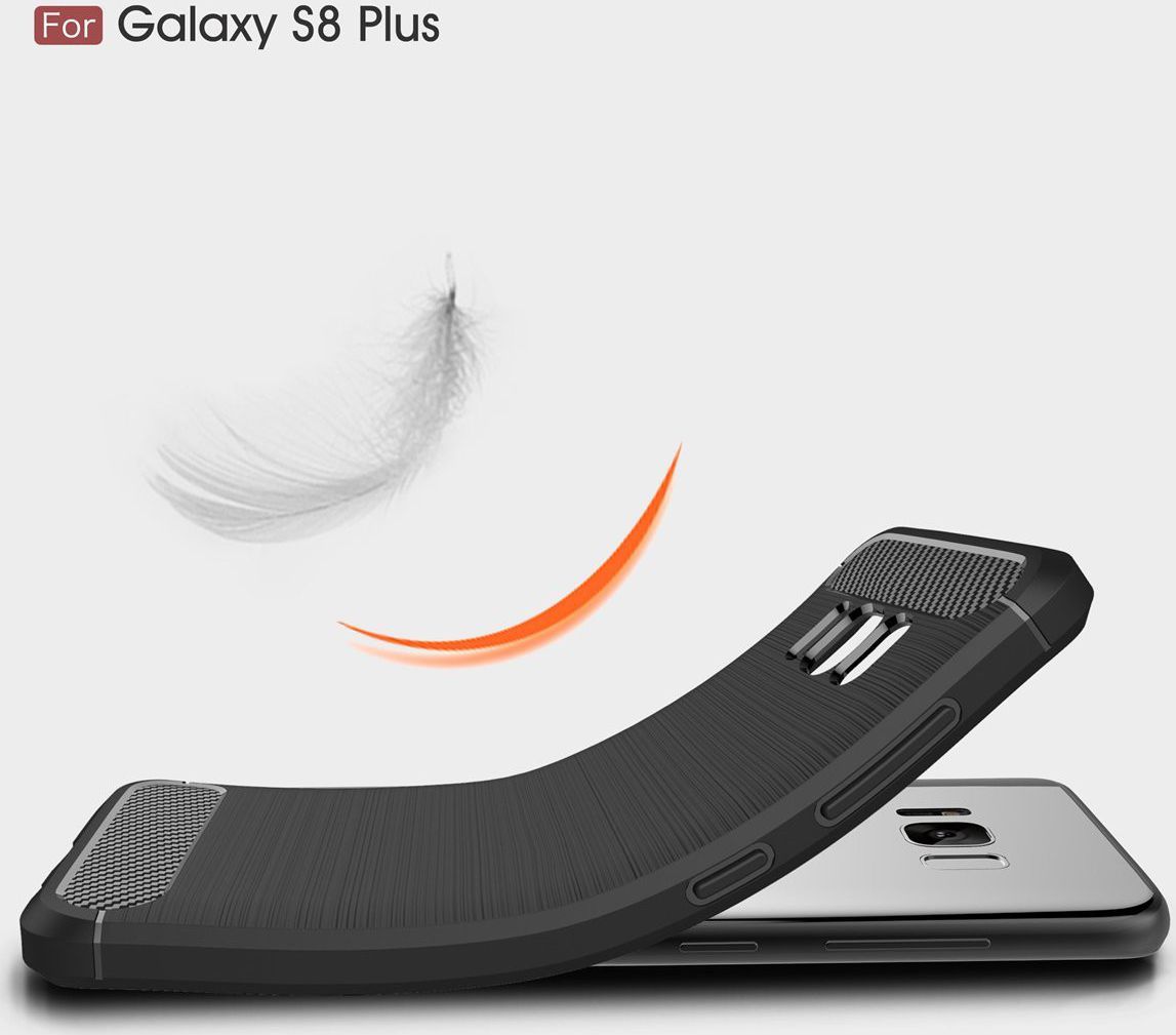 Samsung Galaxy S8 Plus Geborsteld TPU Hoesje Blauw afbeelding 9