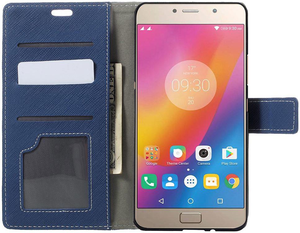 Lenovo P2 Hoesje met Kaarthouder Blauw afbeelding 1