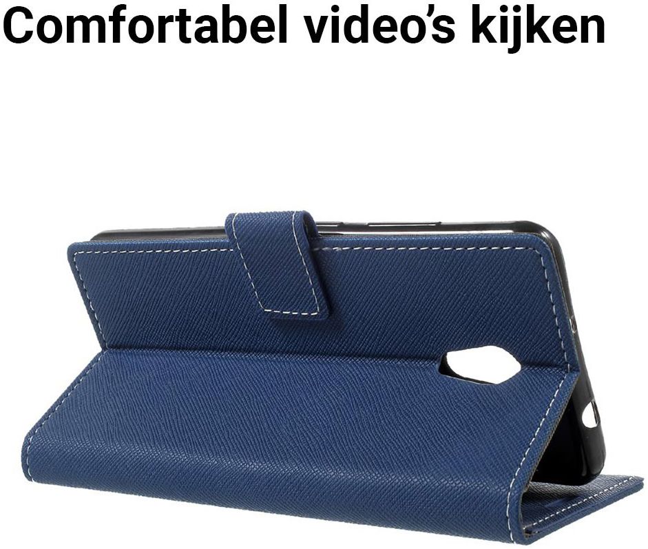 Lenovo P2 Hoesje met Kaarthouder Blauw afbeelding 3