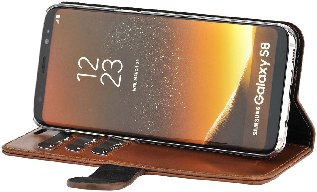 Valenta Classic Luxe Galaxy S8 Hoesje Leer Bookcase Bruin afbeelding 4
