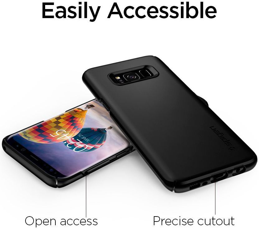 Spigen Thin Fit Case Samsung Galaxy S8 Zwart afbeelding 5
