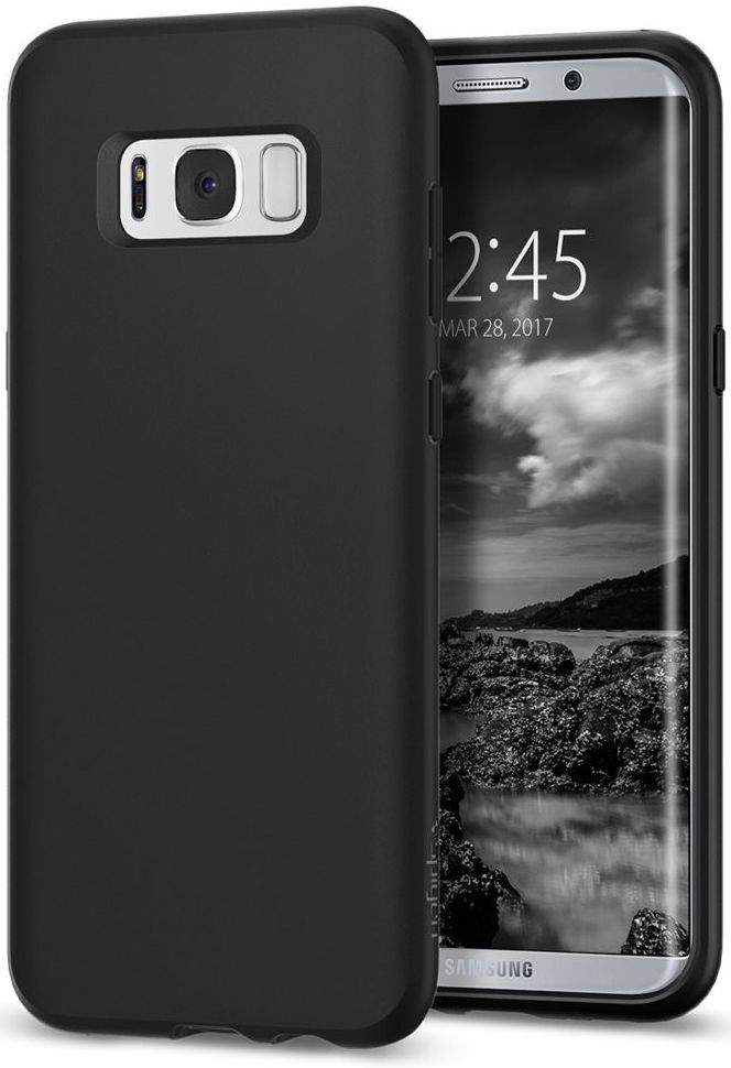 Spigen Liquid Crystal Samsung Galaxy S8 - Mat Zwart afbeelding 1