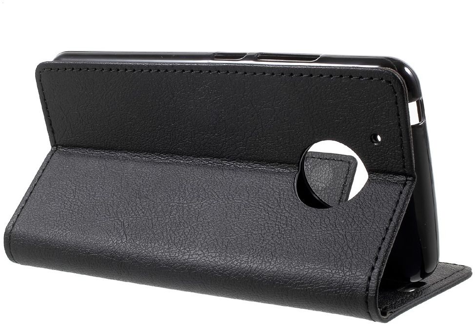 Motorola Moto G5 Hoesje BookCase Met Stand Zwart afbeelding 9