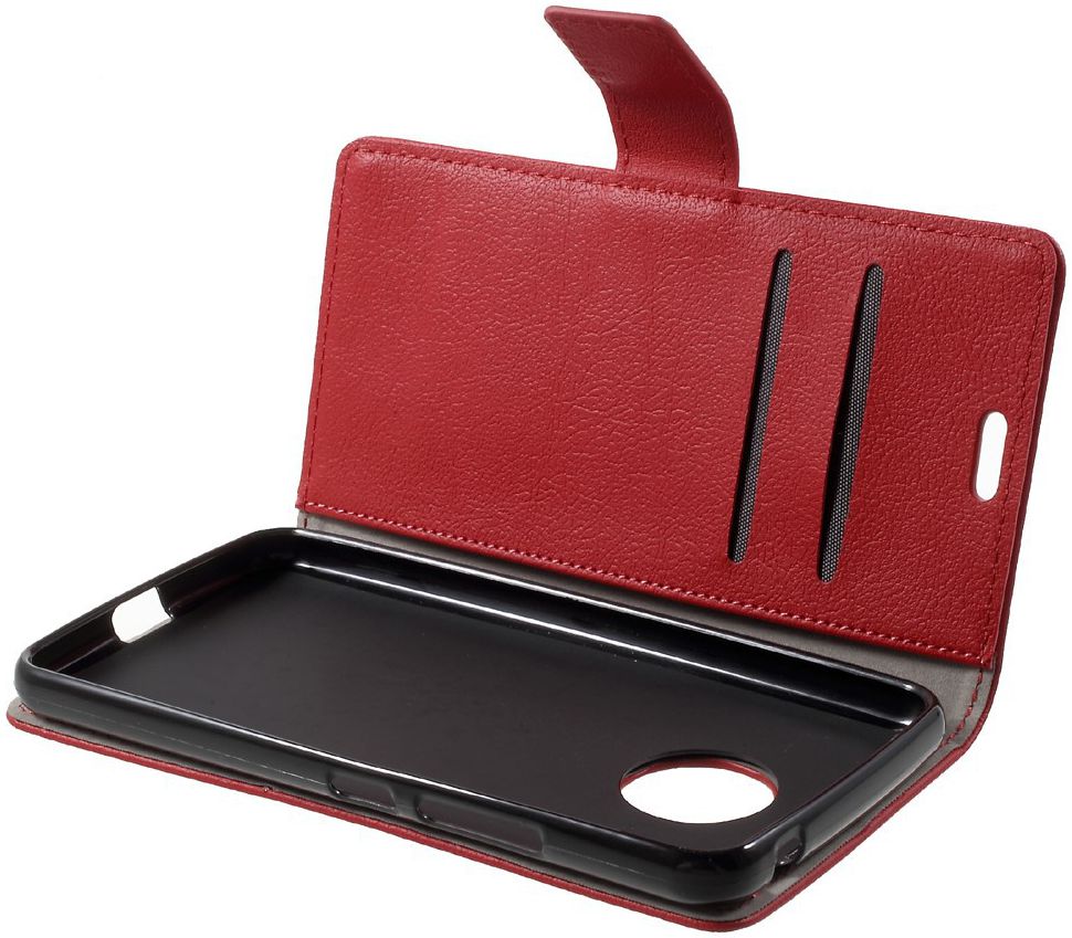Motorola Moto G5 Hoesje BookCase Met Stand Rood afbeelding 11