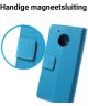 Motorola Moto G5 Hoesje BookCase Met Stand Blauw