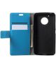 Motorola Moto G5 Hoesje BookCase Met Stand Blauw