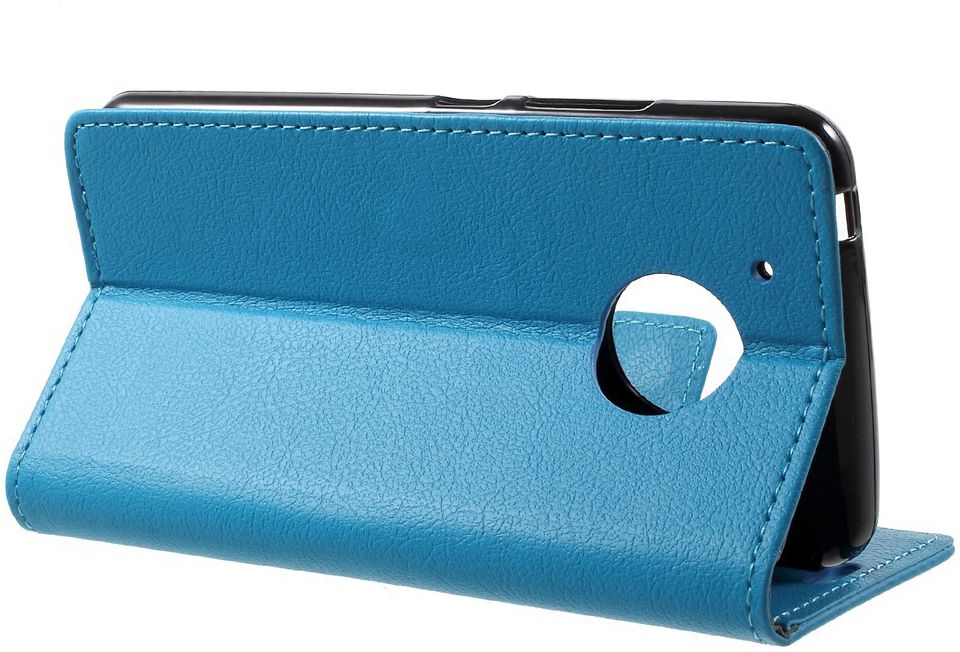 Motorola Moto G5 Hoesje BookCase Met Stand Blauw afbeelding 10