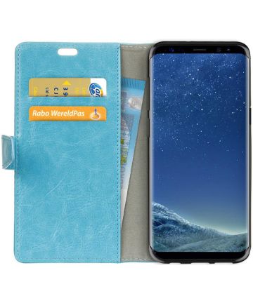 Samsung Galaxy S8 Plus Stijlvol Portemonnee Hoesje Blauw Hoesjes