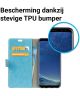 Samsung Galaxy S8 Plus Stijlvol Portemonnee Hoesje Blauw