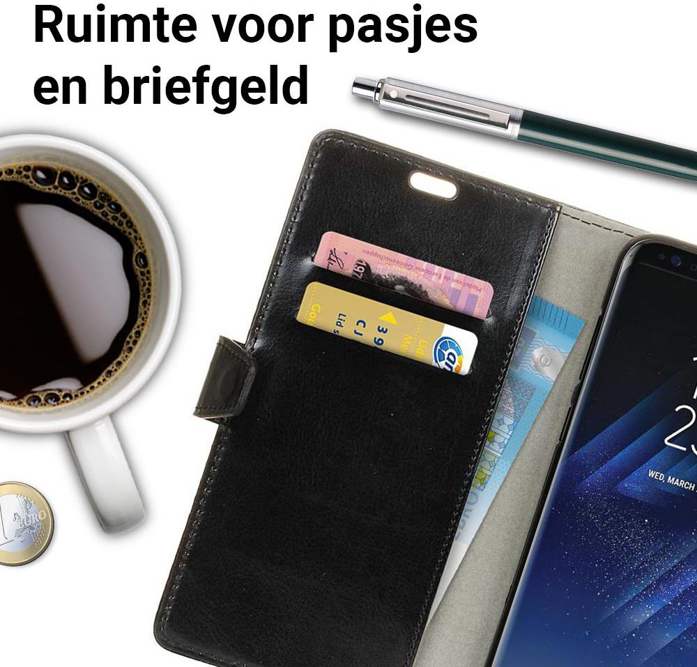 Samsung Galaxy S8 Portemonnee Hoesje Zwart afbeelding 3