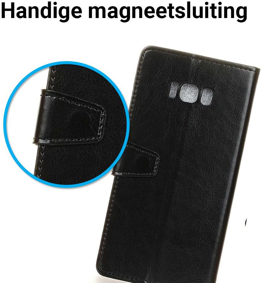 Samsung Galaxy S8 Portemonnee Hoesje Zwart afbeelding 6