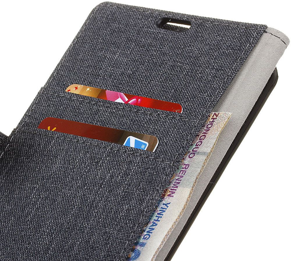 Samsung Galaxy S8 Plus Linnen Portemonnee Hoesje Donker Blauw afbeelding 11