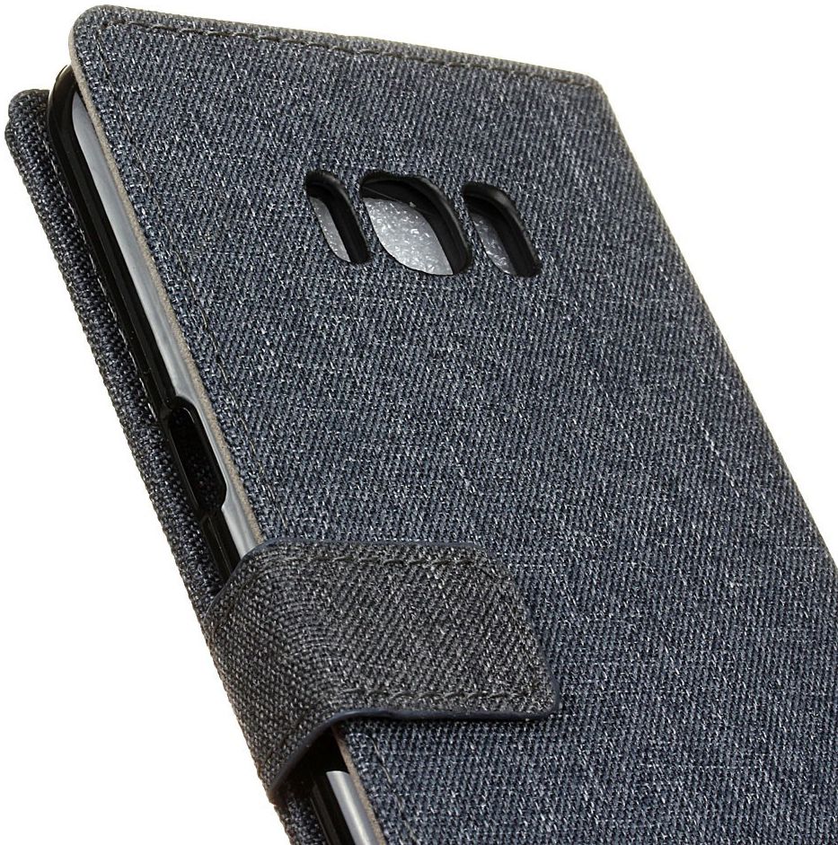 Samsung Galaxy S8 Plus Linnen Portemonnee Hoesje Donker Blauw afbeelding 8