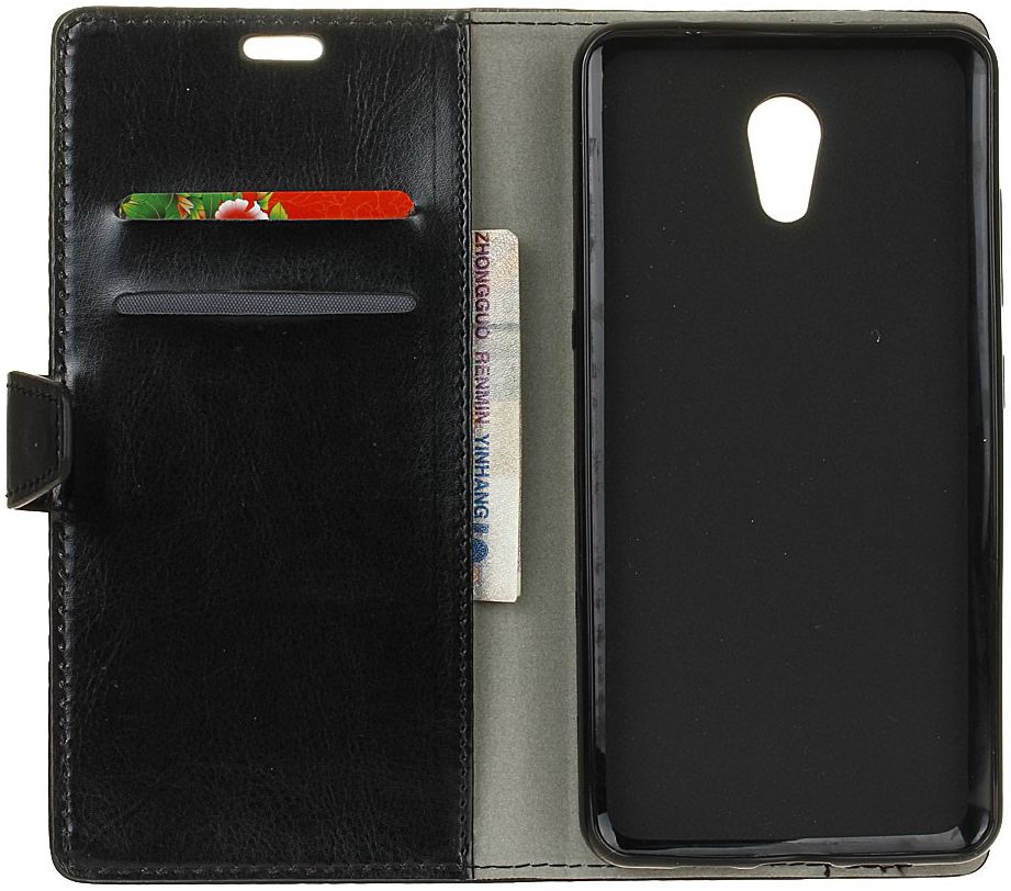 Lenovo P2 Portemonnee Hoesje met Standaard Zwart afbeelding 1