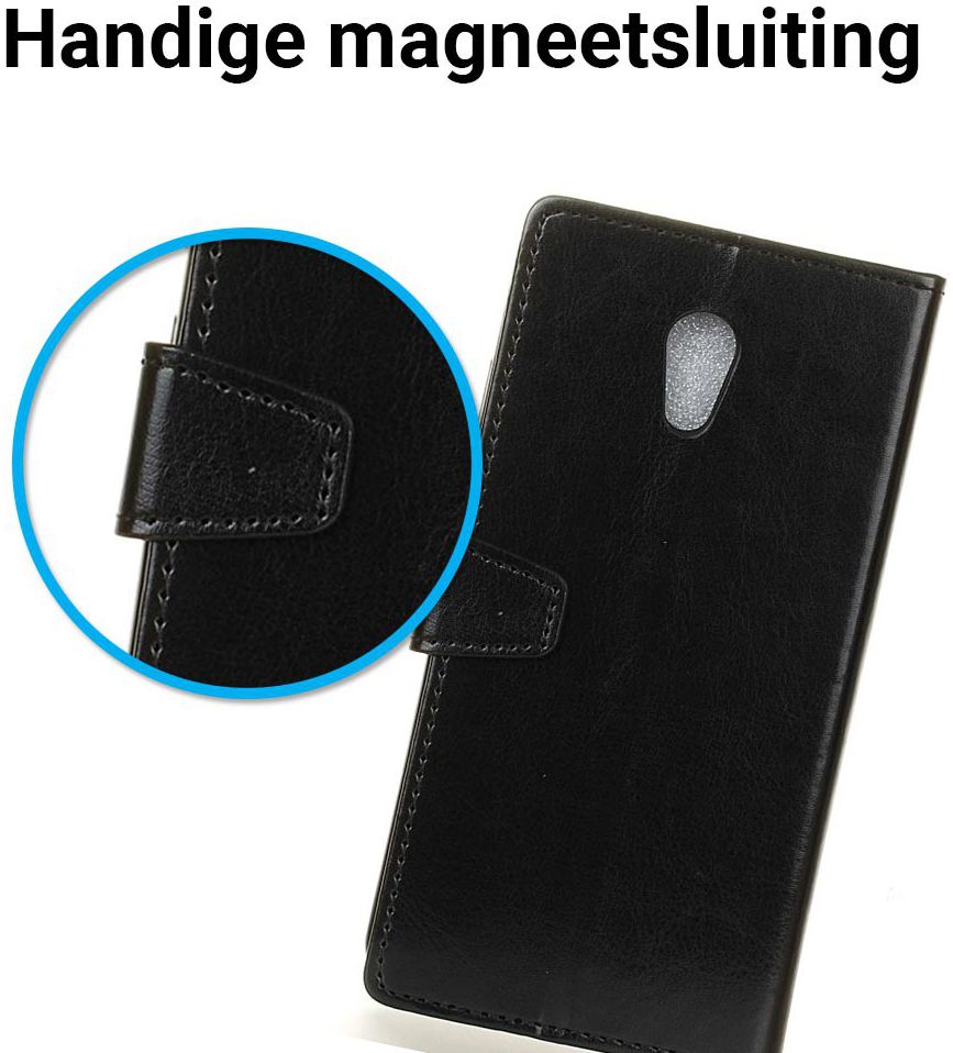 Lenovo P2 Portemonnee Hoesje met Standaard Zwart afbeelding 5