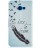 Samsung Galaxy A3 (2017) Portemonnee Hoesje Feathers
