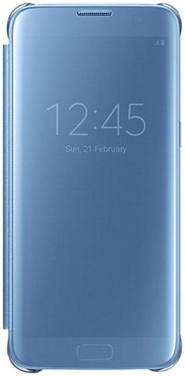 Samsung Galaxy S7 Edge Clear View Flip Case Blauw afbeelding 1