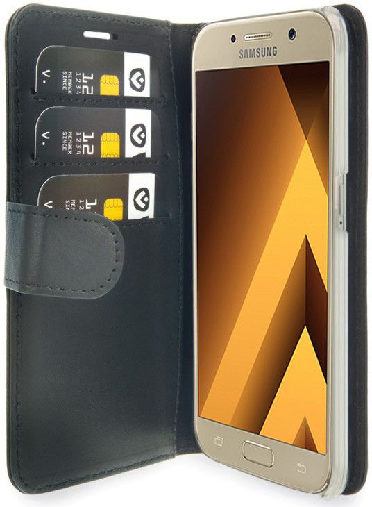 Valenta Classic Luxe Samsung Galaxy A3 2017 Hoesje Leer Bookcase Zwart afbeelding 7