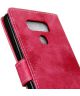 LG G6 Retro Portemonnee Hoesje Roze