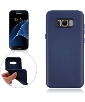 Samsung Galaxy S8 Plus Flexibel TPU Hoesje Donkerblauw Hoesjes