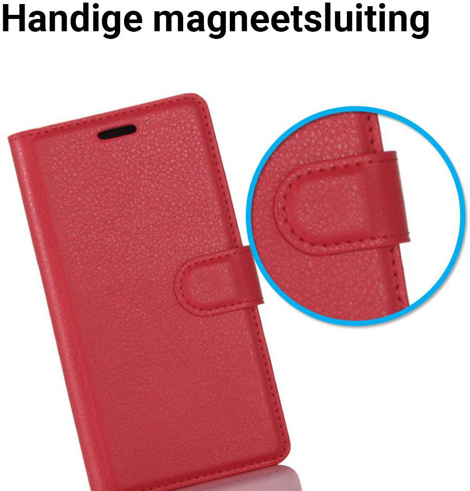 Samsung Galaxy S8 hoesje met kaarthouder Rood afbeelding 6