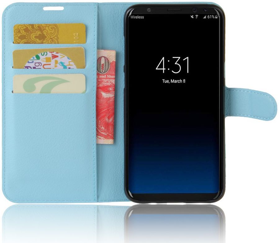 Samsung Galaxy S8 hoesje met kaarthouder Blauw afbeelding 2
