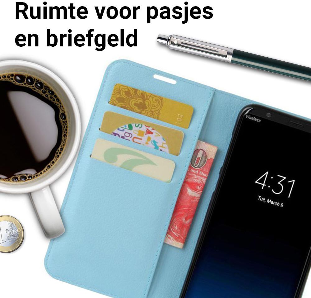 Samsung Galaxy S8 hoesje met kaarthouder Blauw afbeelding 4
