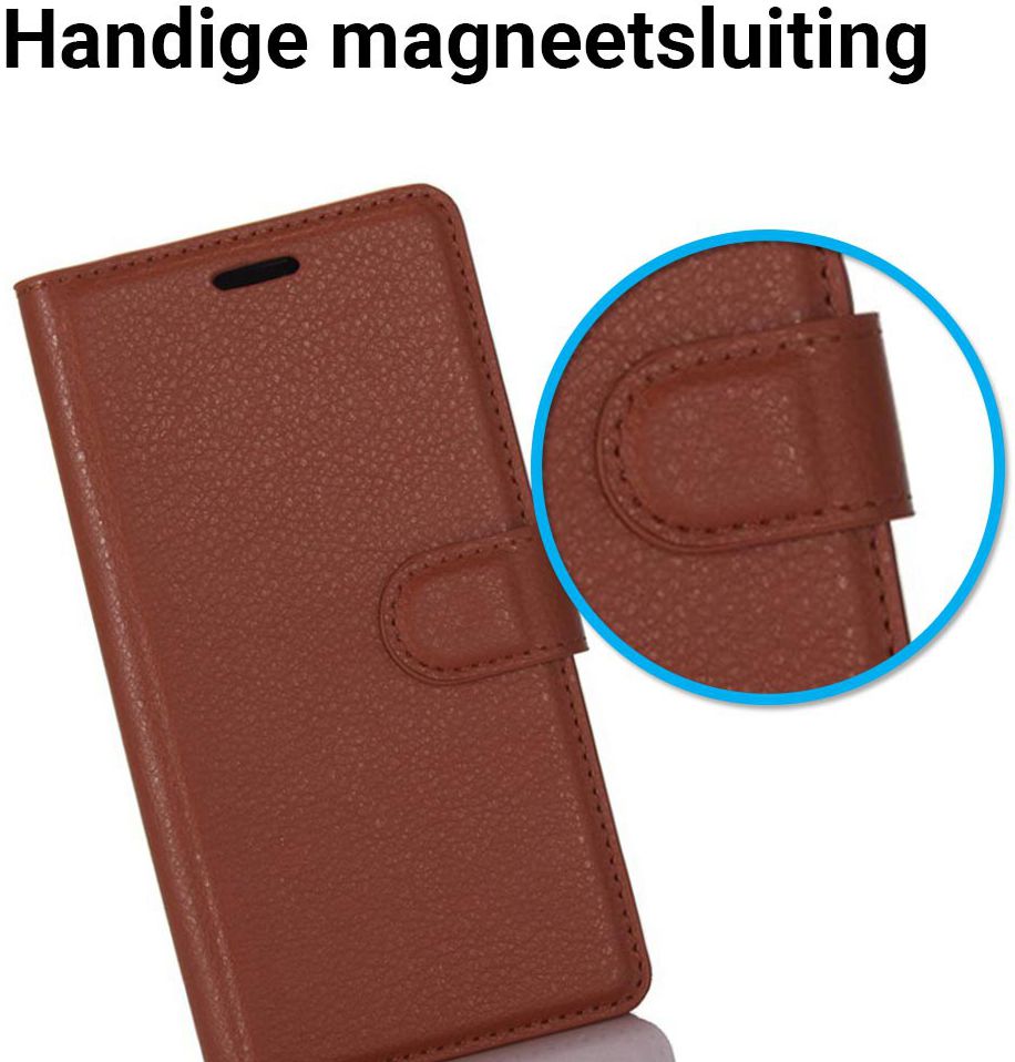 Samsung Galaxy S8 hoesje met kaarthouder Bruin afbeelding 9