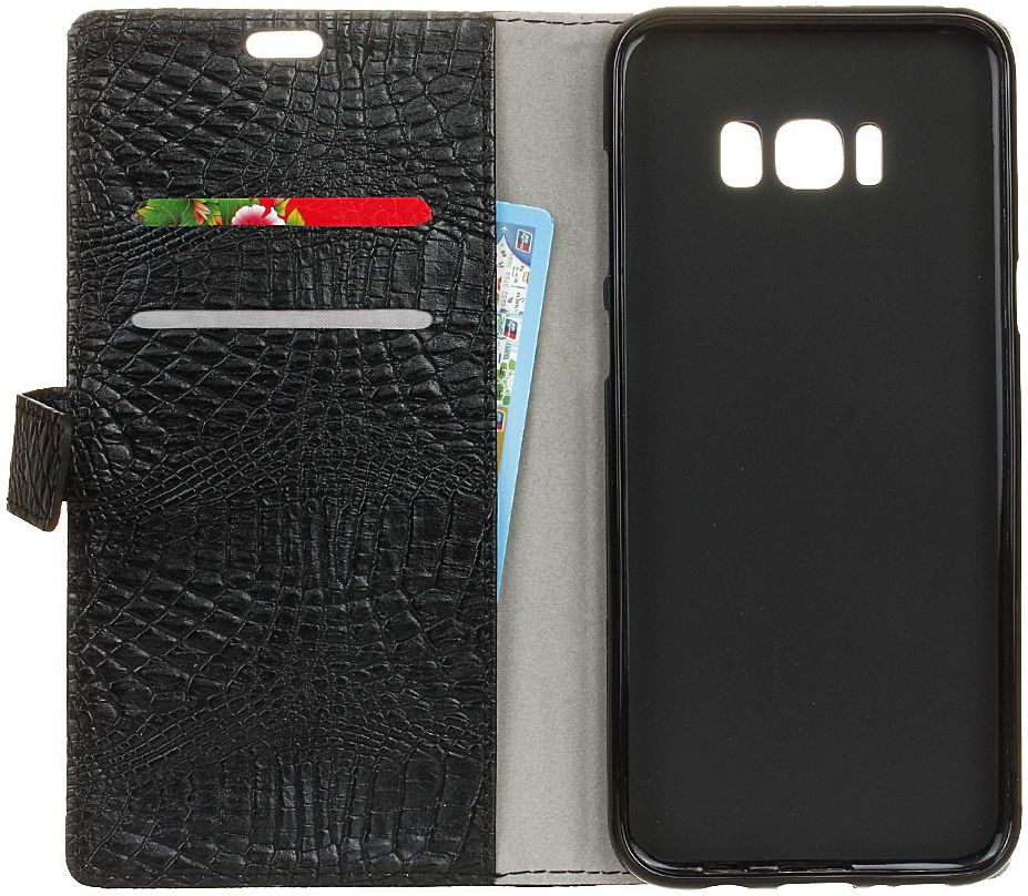 Samsung Galaxy S8 Krokodil Flipcase Zwart afbeelding 12