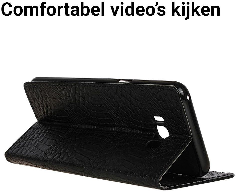 Samsung Galaxy S8 Krokodil Flipcase Zwart afbeelding 4