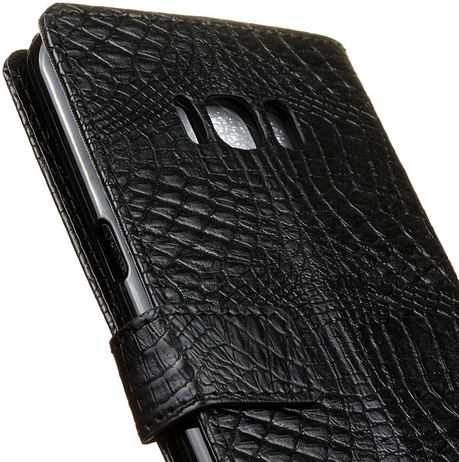 Samsung Galaxy S8 Krokodil Flipcase Zwart afbeelding 9