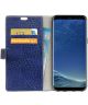 Samsung Galaxy S8 Krokodil Flipcase Donker Blauw