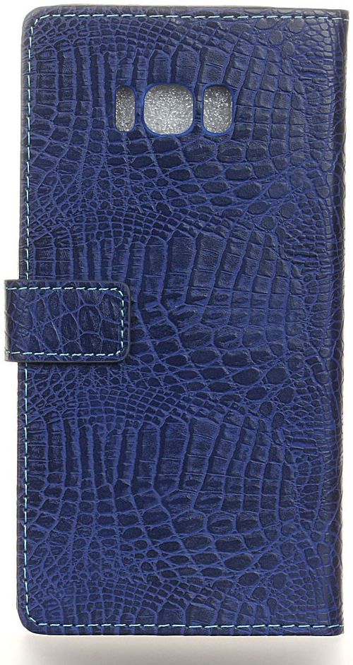 Samsung Galaxy S8 Krokodil Flipcase Donker Blauw afbeelding 10