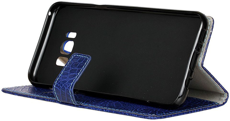 Samsung Galaxy S8 Krokodil Flipcase Donker Blauw afbeelding 8