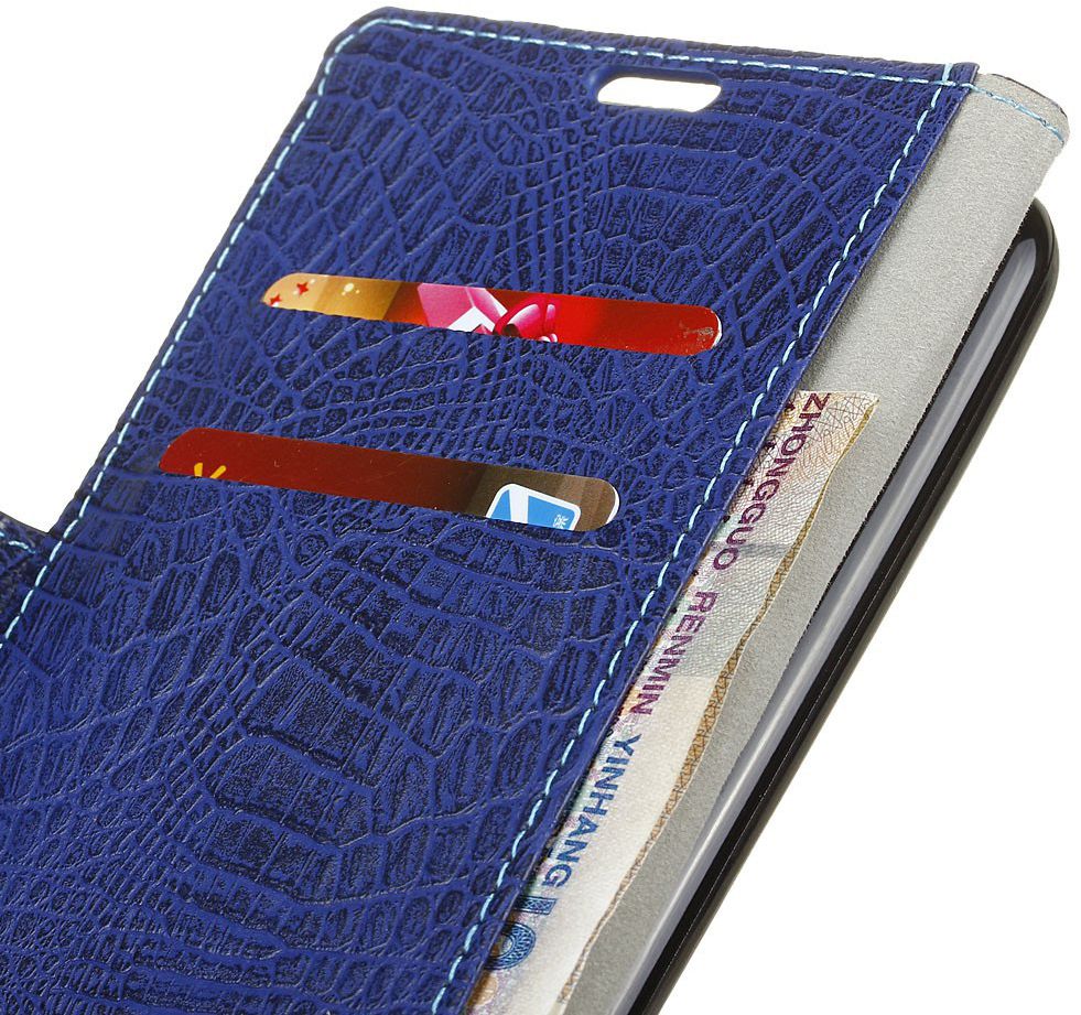Samsung Galaxy S8 Krokodil Flipcase Donker Blauw afbeelding 9