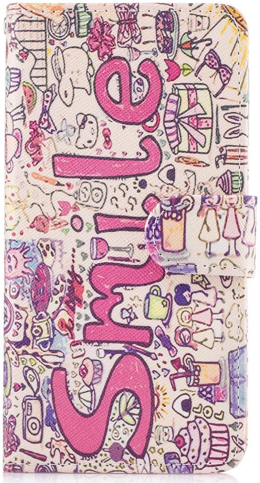 Samsung Galaxy S8 Portemonnee Print Hoesje Smile afbeelding 1