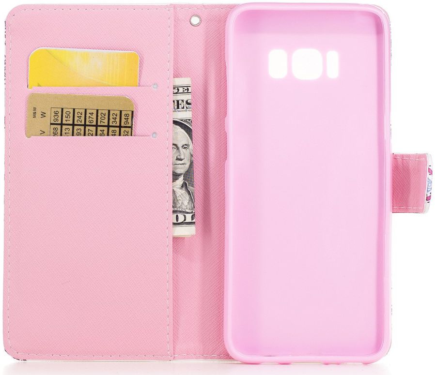 Samsung Galaxy S8 Portemonnee Print Hoesje Smile afbeelding 2