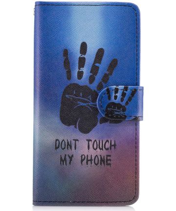 Samsung Galaxy S8 Portemonnee Print Hoesje Don't Touch My Phone Hoesjes