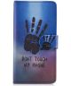 Samsung Galaxy S8 Portemonnee Print Hoesje Don't Touch My Phone