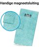Samsung Galaxy S8 Plus Krokodil Portemonnee Case Blauw